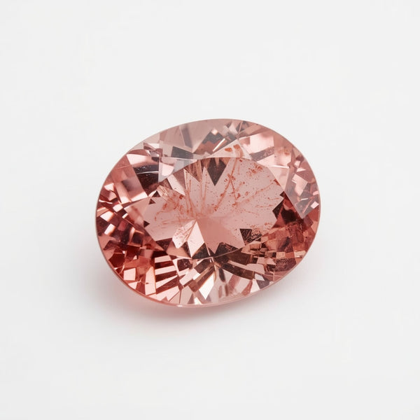 Pink Tourmaline 1PC Chunky 12x16 MM Oval Faceted Pink Natural Semi Precious Loose Gemstone