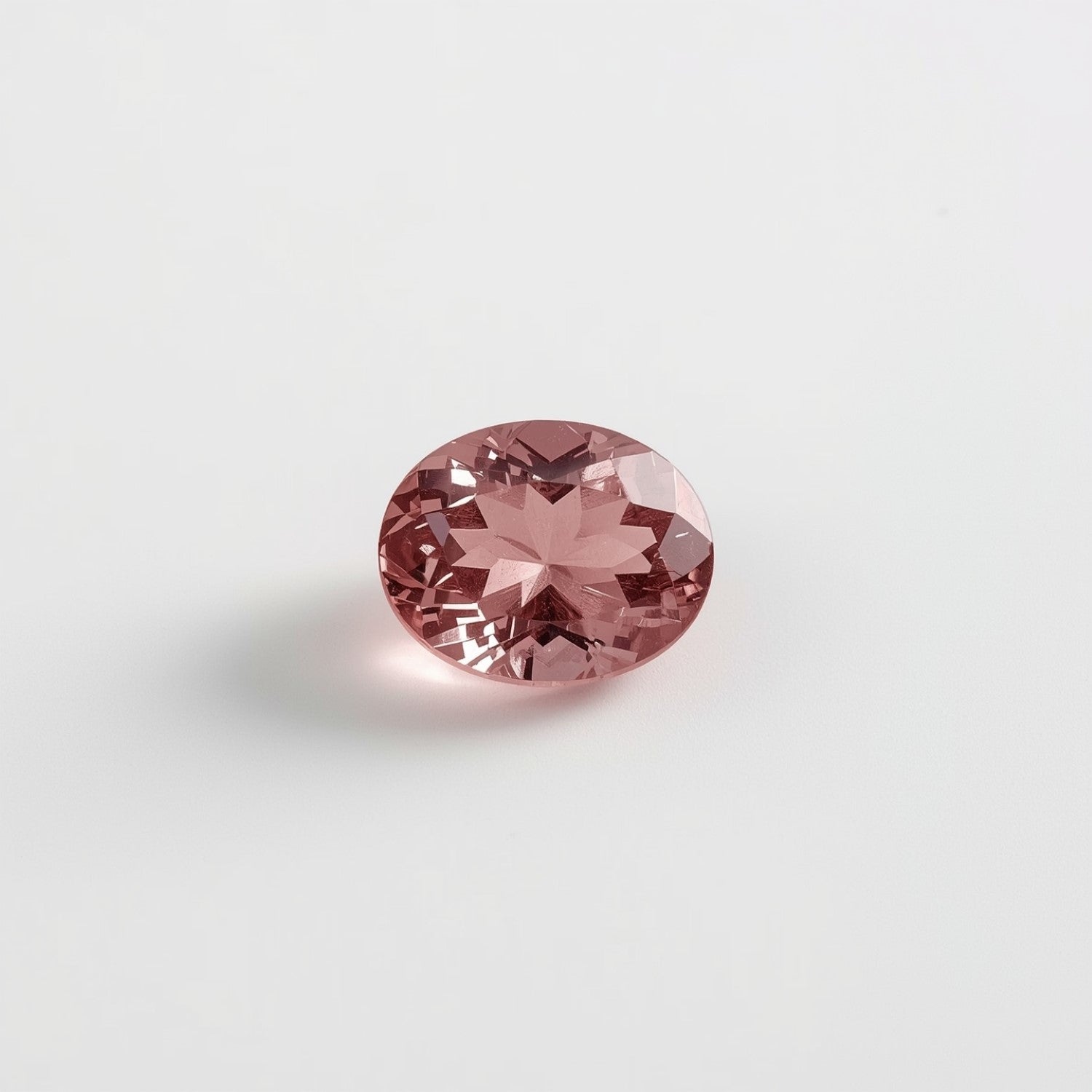 Pink Tourmaline 1PC Small 6x8 MM Oval Faceted Pink Brilliant Semi Precious Loose Gems Huvudsaklig produktbild
