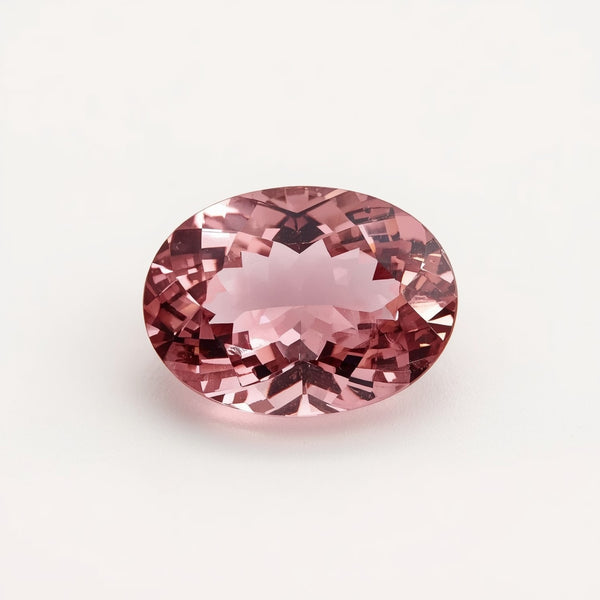 Pink Tourmaline 1PC Small 6x9 MM Oval Faceted Pink Sparkling Semi Precious Loose Gemstone
