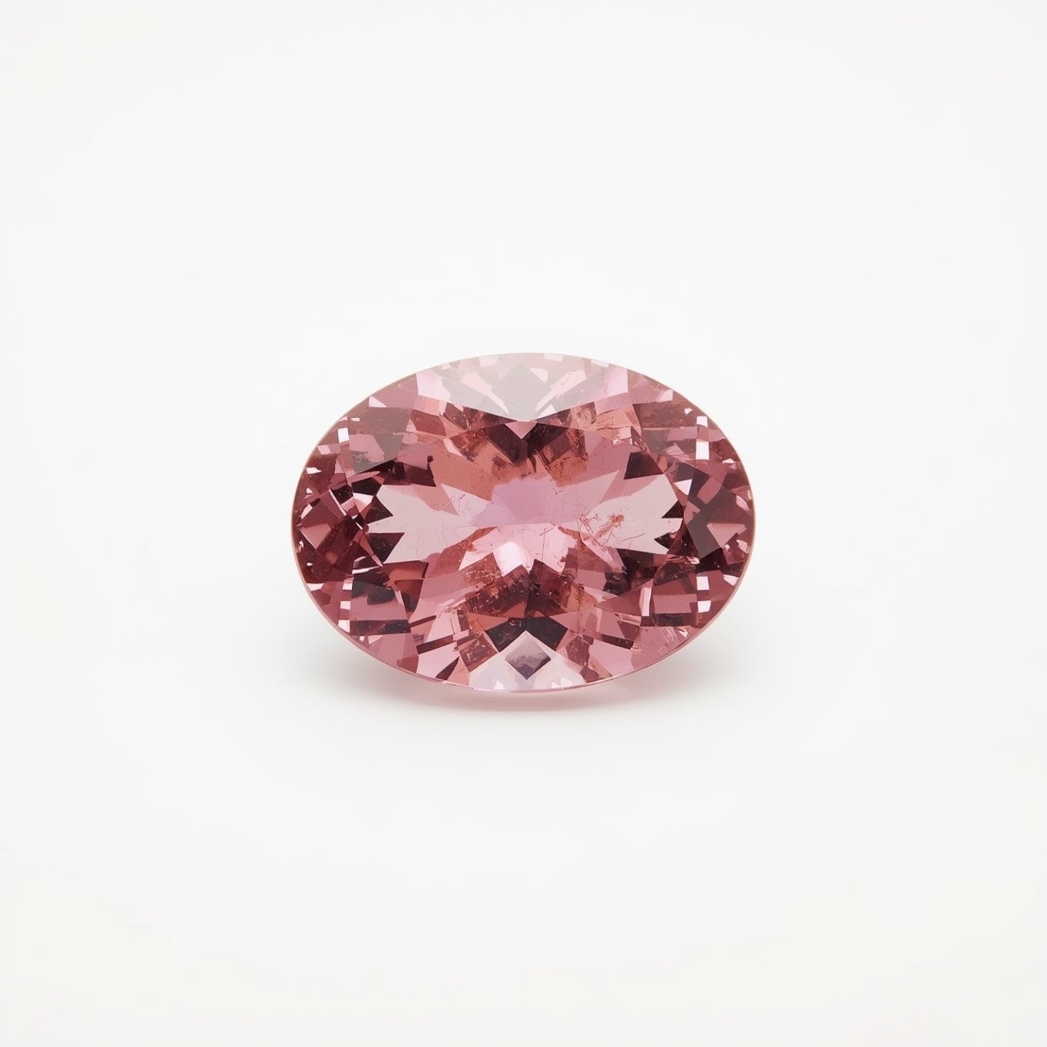 Pink Tourmaline 1PC Small 7x9 MM Oval Faceted Pink Polished Semi Precious Loose Gemstones メイン画像