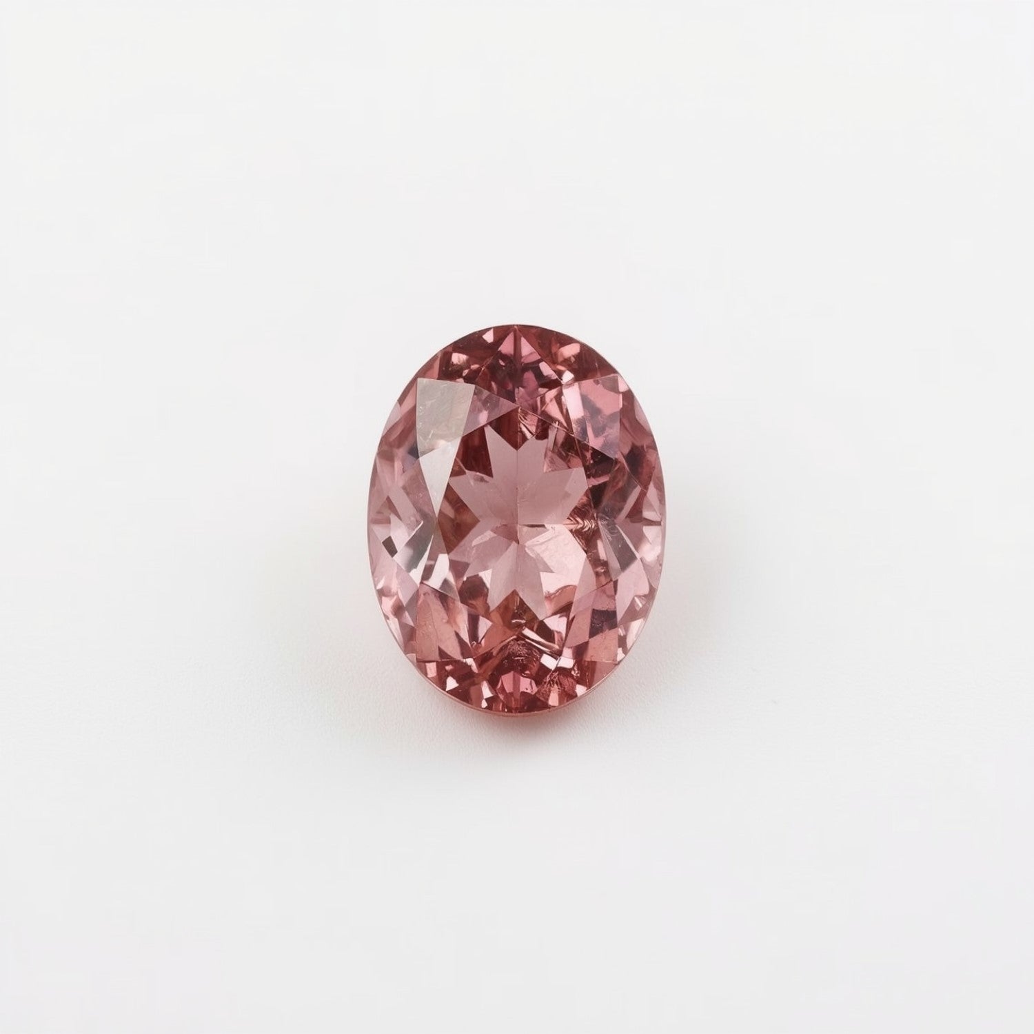 Pink Tourmaline 1PC Medium 8x10 MM Oval Faceted Pink Luster Semi Precious Loose Gems メイン画像