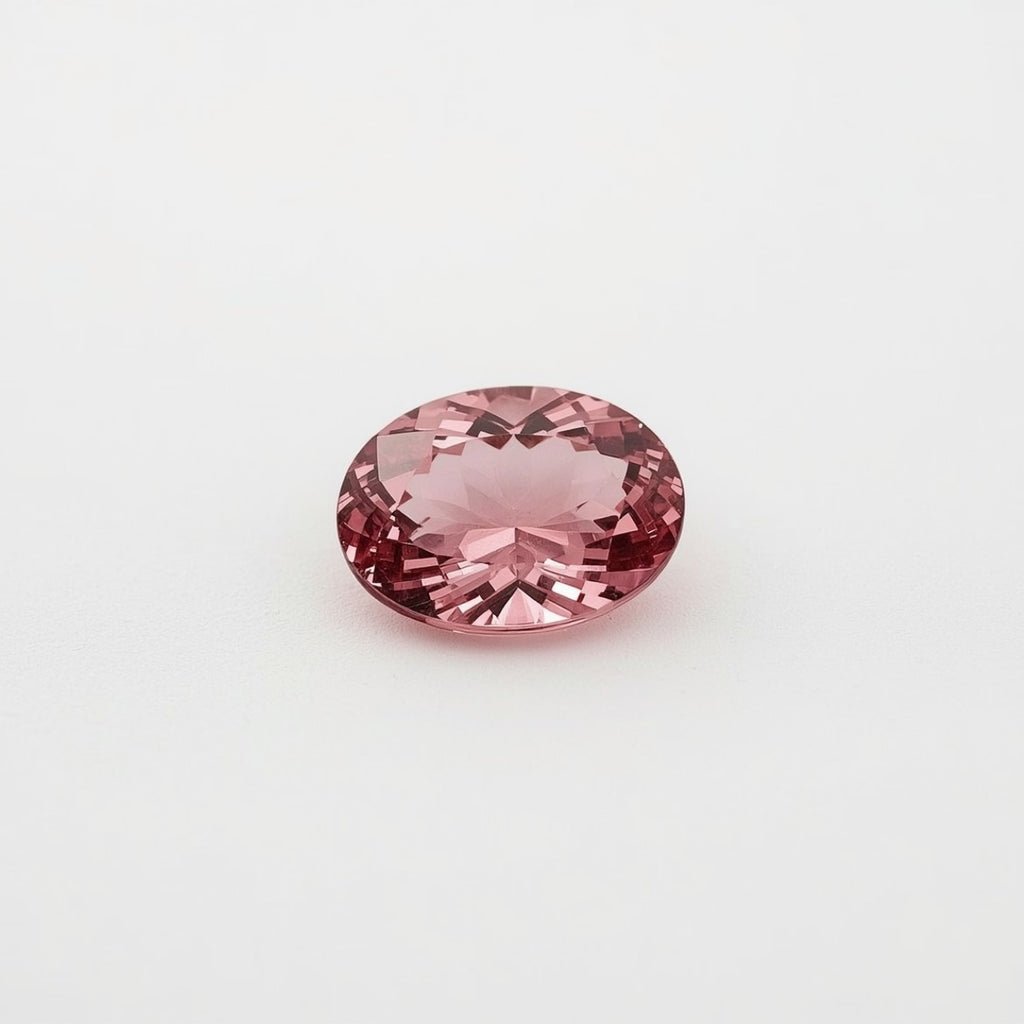 Pink Tourmaline 1PC Medium 8x10 MM Oval Faceted Pink Luster Semi Precious Loose Gems