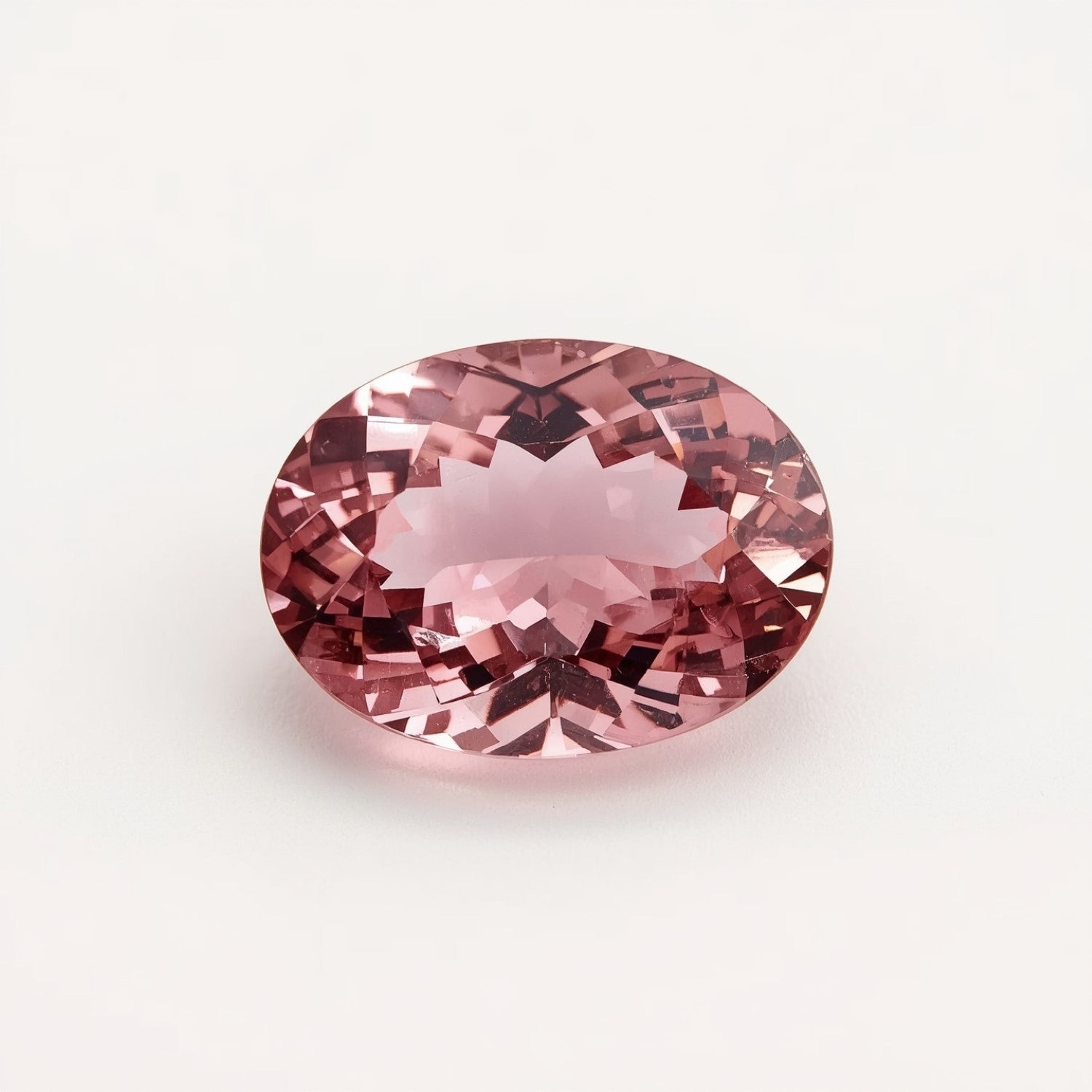 Rosa Turmalin, 1 Stück, groß, 8 x 12 mm, oval, facettiert, rosa Glanz, Halbedelsteine, lose Edelsteine