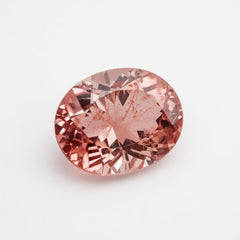 Pink Tourmaline 1PC Large 9x11 MM Oval Faceted Pink Lustrous Semi Precious Loose Gemstone