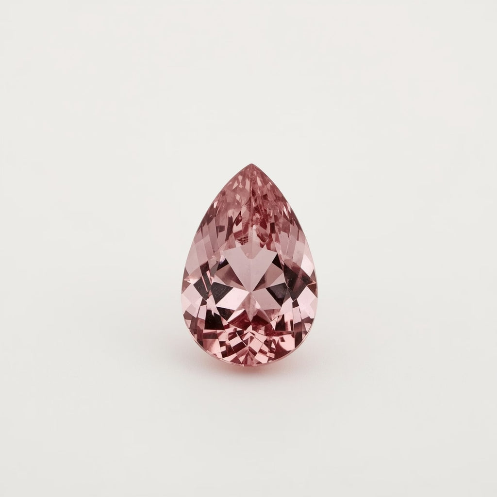 Pink Tourmaline 1PC Large 10x12 MM Pear Faceted Pink Splendid Semi Precious Loose Gemstone