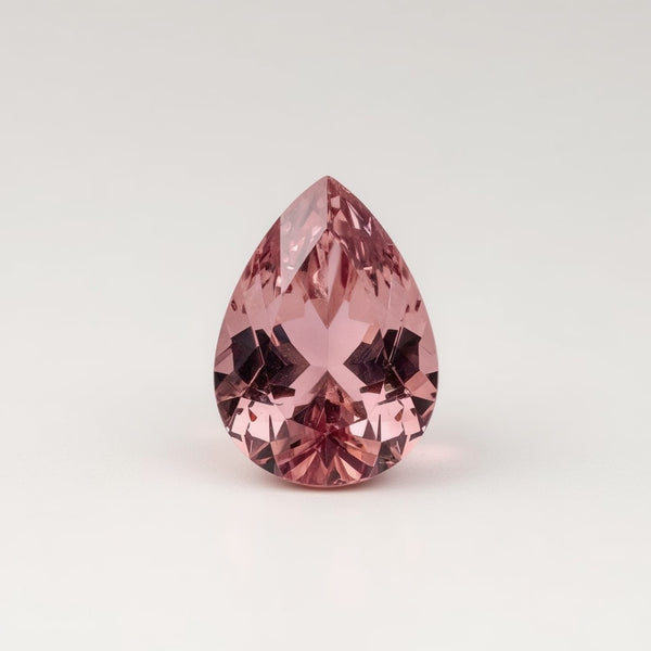 Pink Tourmaline 1PC Chunky 12x16 MM Pear Faceted Pink Lustrous Semi Precious Gems