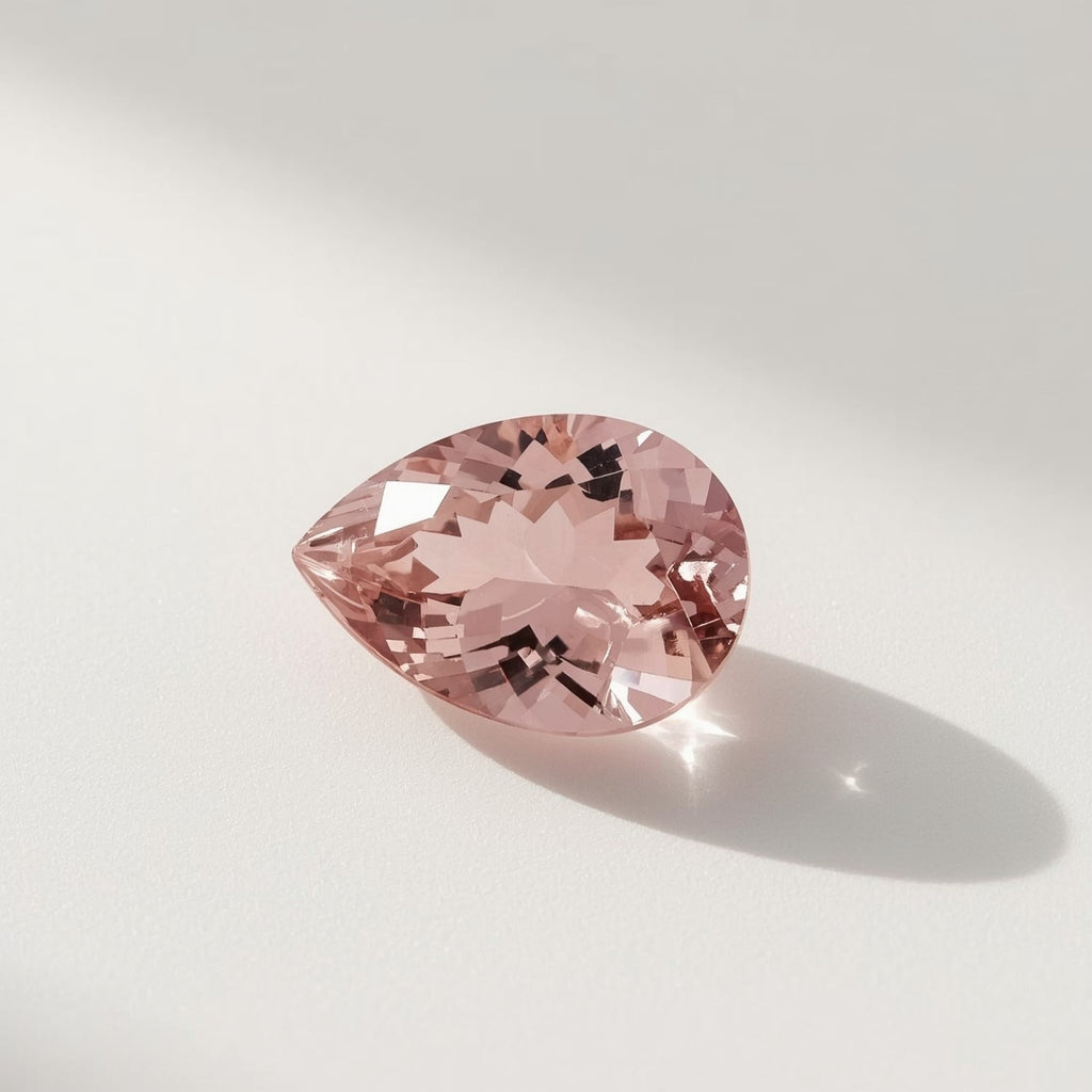 Pink Tourmaline 1PC Tiny 5x7 MM Pear Faceted Pink Natural Semi Precious Loose Gemstone