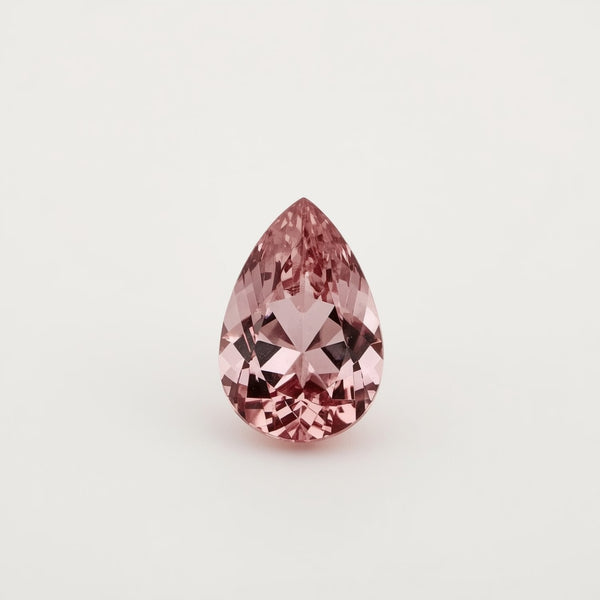 Pink Tourmaline 1PC Small 6x8 MM Pear Faceted Pink Genuine Semi Precious Loose Gemstones