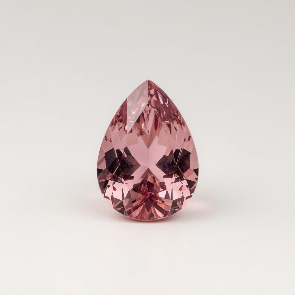 Pink Tourmaline 1PC Large 9x11 MM Pear Faceted Pink Sparkling Semi Precious Gems