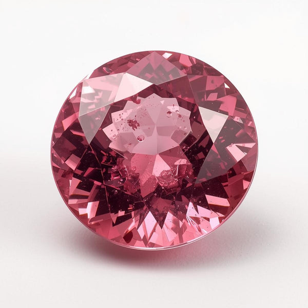 Pink Tourmaline 1PC Large 10x10 MM Round Faceted Pink Shine Semi Precious Loose Gemstones