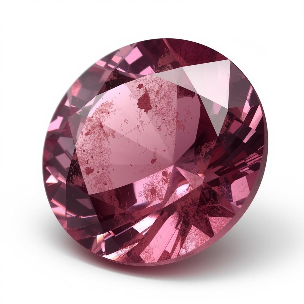 Pink Tourmaline 1PC Chunky 14x14 MM Round Faceted Pink Genuine Semi Precious Loose Gemstones