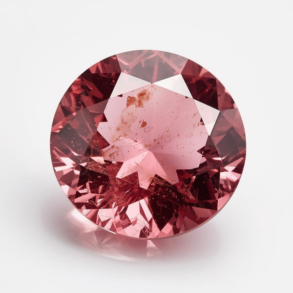 Pink Tourmaline 1PC Chunky 15x15 MM Round Faceted Pink Superior Semi Precious Gems