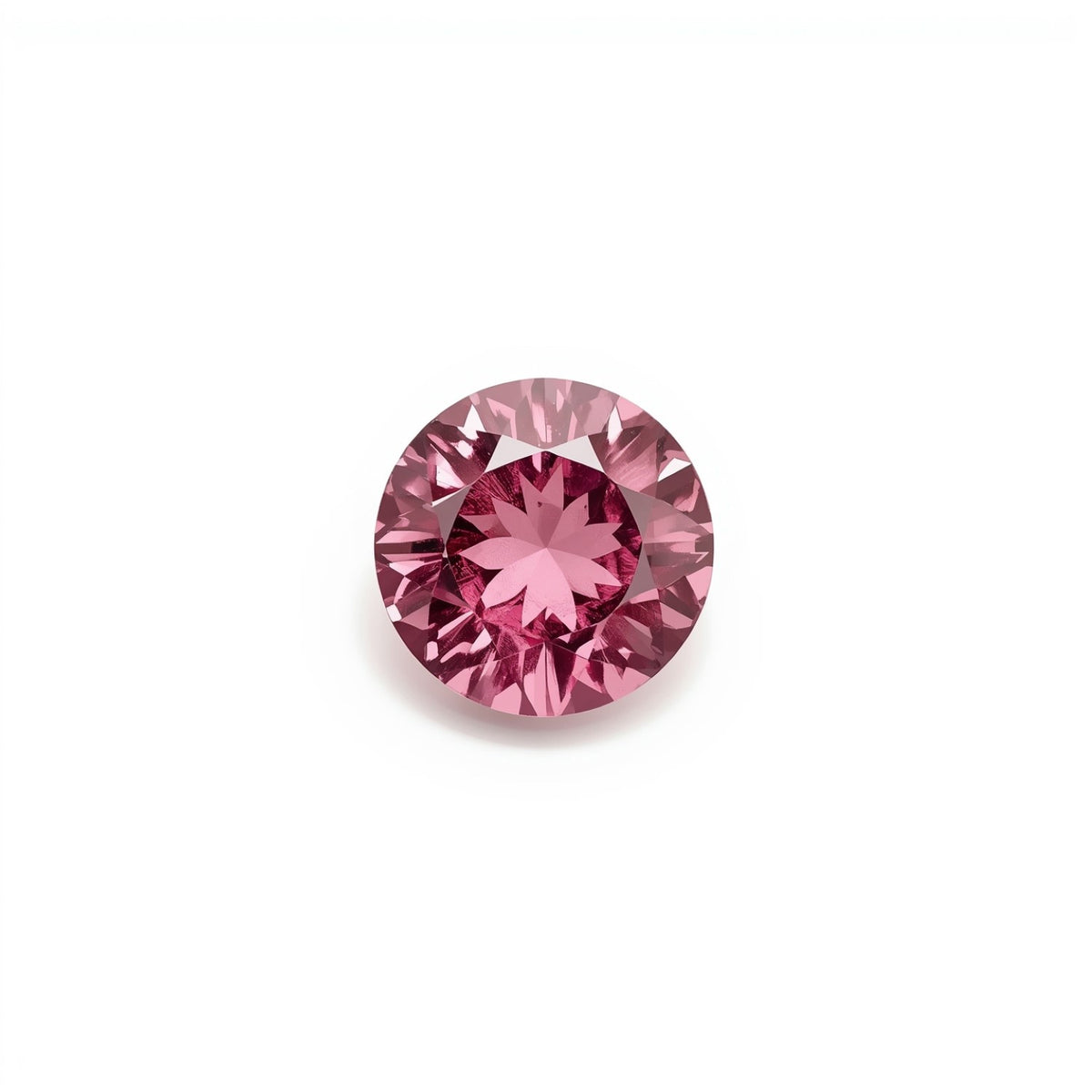 Pink Tourmaline 1PC Tiny 6x6 MM Round Faceted Pink Polished Semi Precious Loose Gemstones