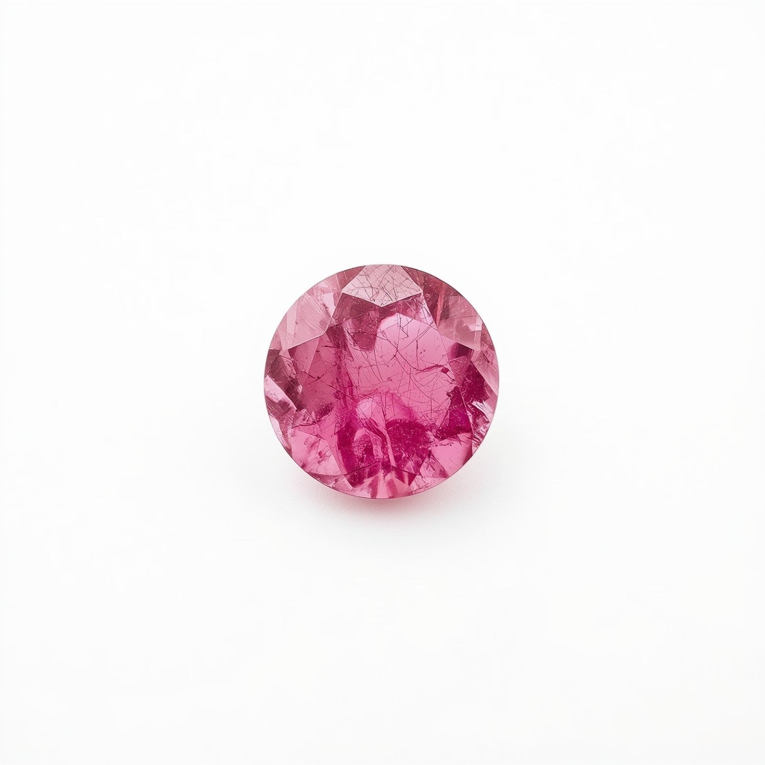 Pink Tourmaline 1PC Small 7x7 MM Round Faceted Pink Splendid Semi Precious Gems Immagine principale del prodotto