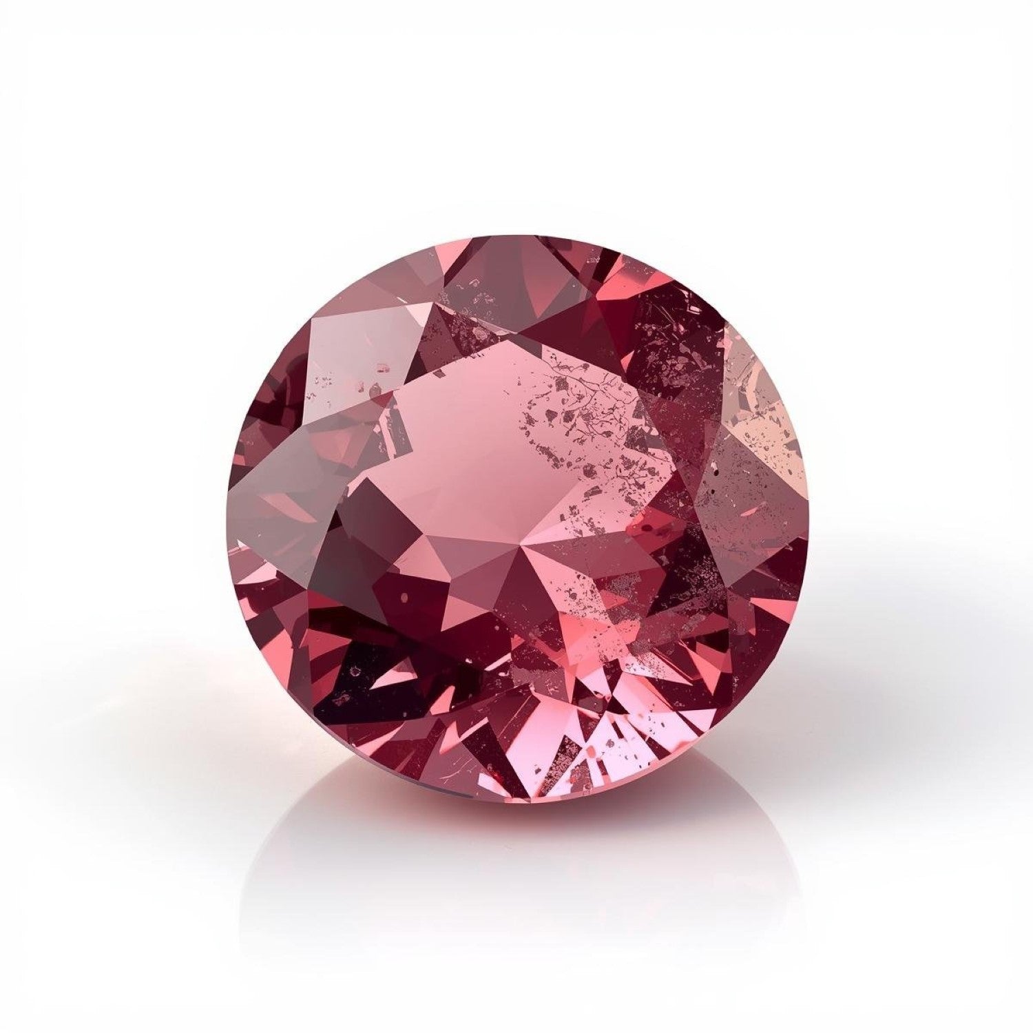 Pink Tourmaline 1PC Small 8x8 MM Round Faceted Pink Luster Semi Precious Loose Gems