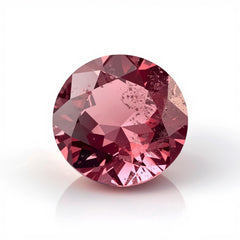 Pink Tourmaline 1PC Small 8x8 MM Round Faceted Pink Luster Semi Precious Loose Gems