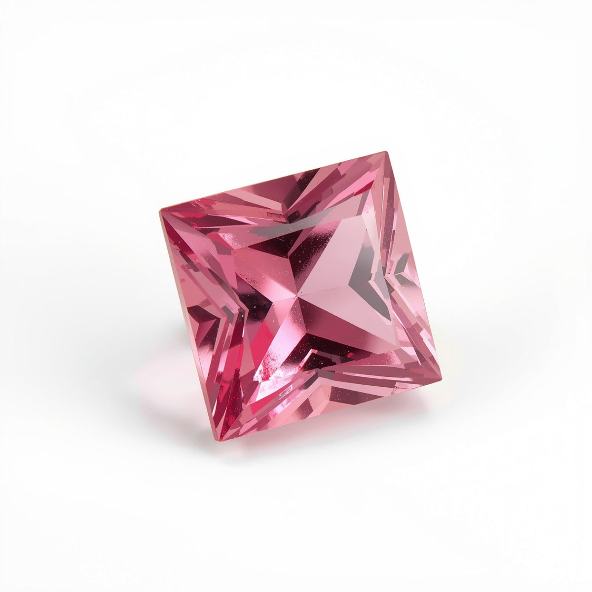 Pink Tourmaline 1PC Chunky 15x15 MM Square Faceted Pink Superior Semi Precious Gems