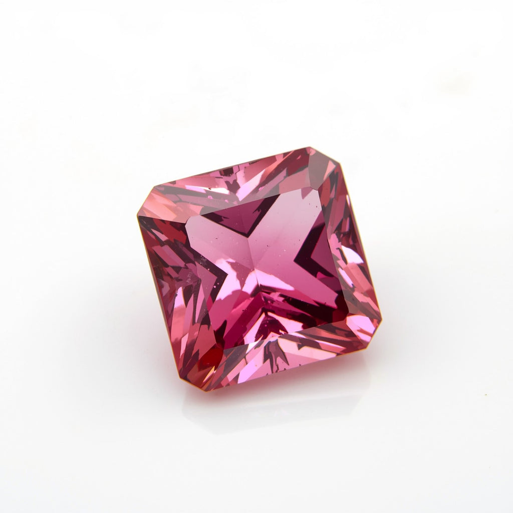 Pink Tourmaline 1PC Chunky 16x16 MM Square Faceted Pink Pure Semi Precious Loose Gems