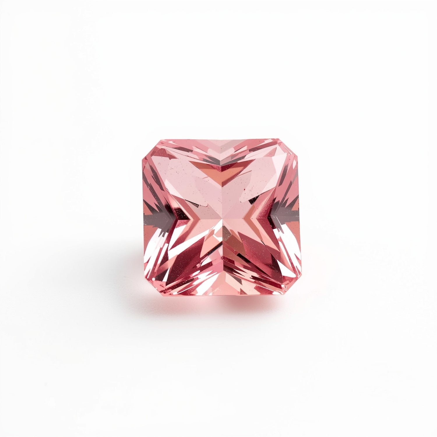 Pink Tourmaline 1PC Small 7x7 MM Square Faceted Pink Splendid Semi Precious Gems Immagine principale del prodotto