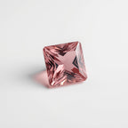 Pink Tourmaline 1PC Medium 9x9 MM Square Faceted Pink Lustrous Semi Precious Loose Gemstone