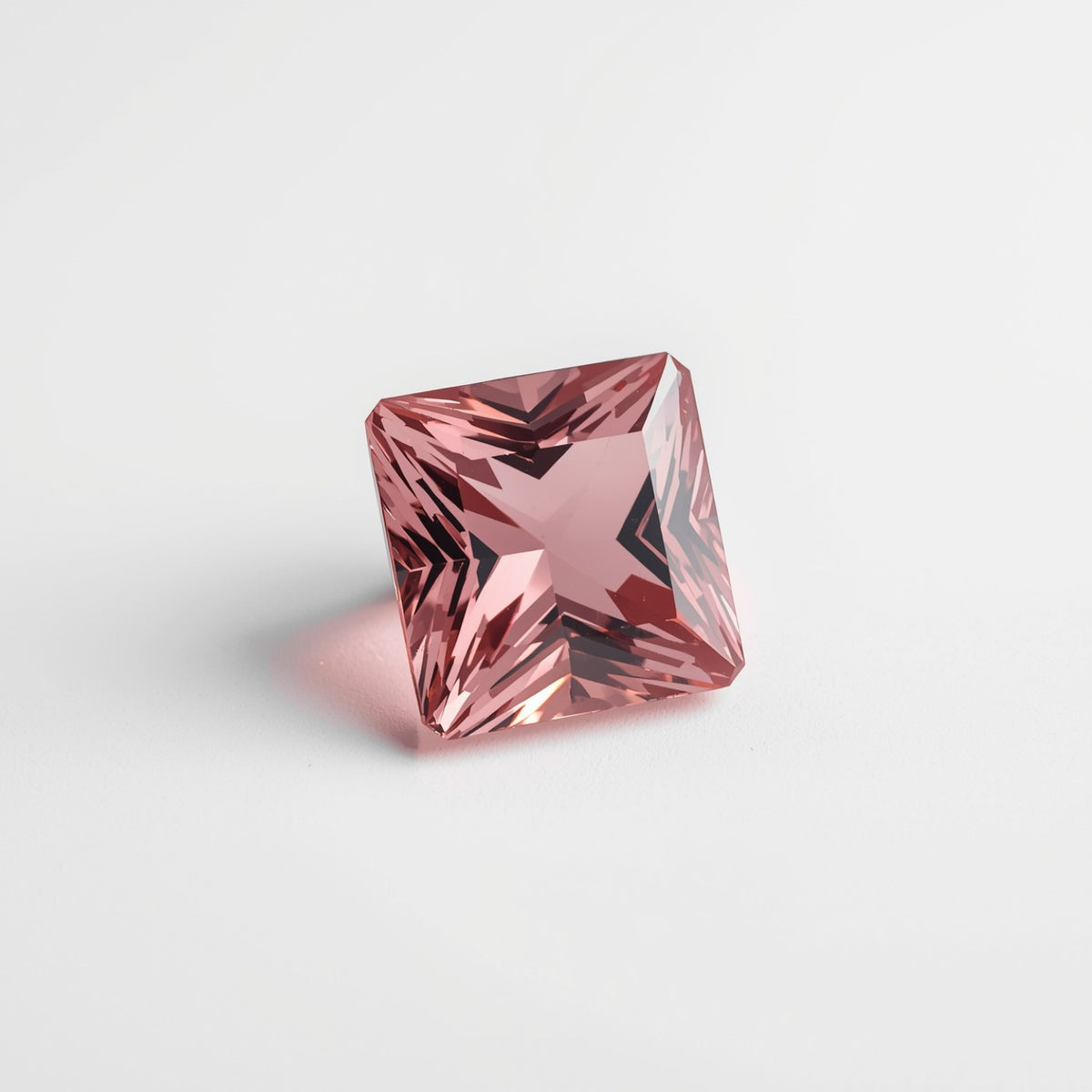 Pink Tourmaline 1PC Medium 9x9 MM Square Faceted Pink Lustrous Semi Precious Loose Gemstone