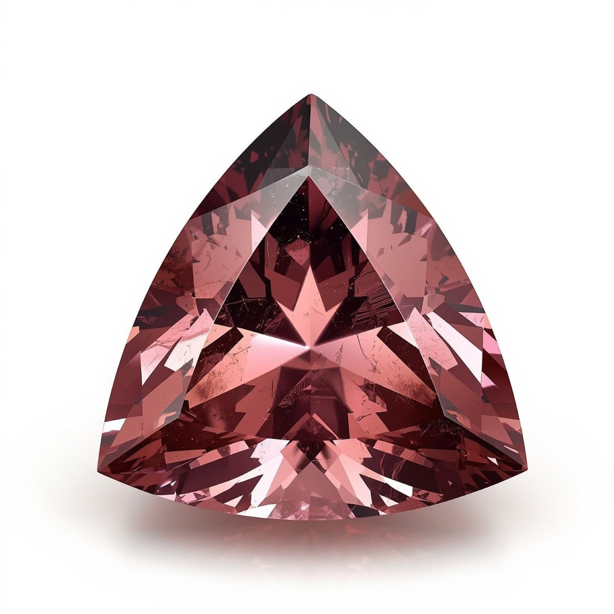 Pink Tourmaline 1PC Large 10x10 MM Triangle Faceted Pink Shine Semi Precious Loose Gemstones