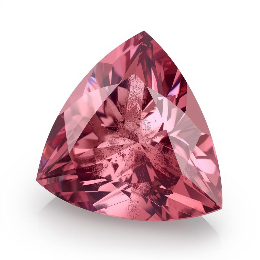 Pink Tourmaline 1PC Large 10x10 MM Triangle Faceted Pink Shine Semi Precious Loose Gemstones