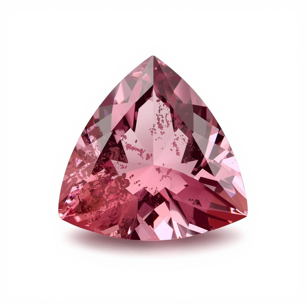 Pink Tourmaline 1PC Large 11x11 MM Triangle Faceted Pink Fine Semi Precious Gems