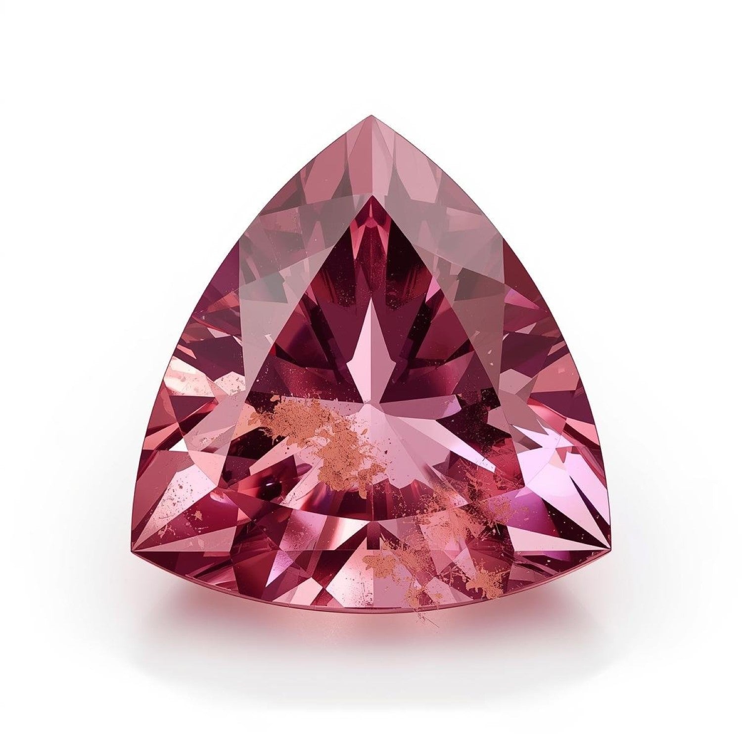 Pink Tourmaline 1PC Chunky 13x13 MM Triangle Faceted Pink Natural Semi Precious Loose Gemstone Immagine principale del prodotto