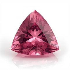 Pink Tourmaline 1PC Chunky 14x14 MM Triangle Faceted Pink Genuine Semi Precious Loose Gemstones