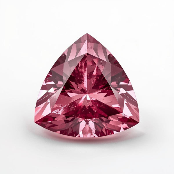 Pink Tourmaline 1PC Chunky 15x15 MM Triangle Faceted Pink Superior Semi Precious Gems