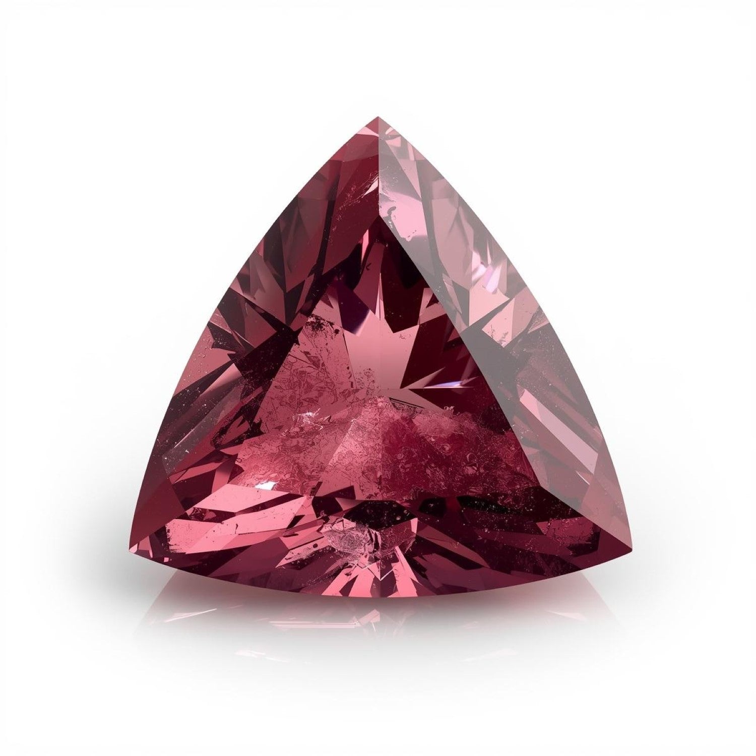 Pink Tourmaline 1PC Chunky 15x15 MM Triangle Faceted Pink Superior Semi Precious Gems Immagine secondaria del prodotto
