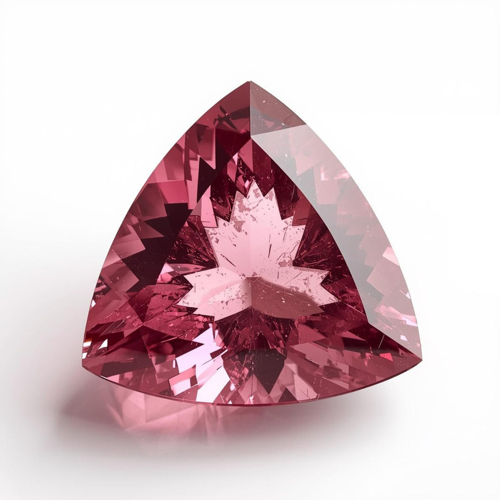 Rosa Turmalin 1PC Chunky 16x16 MM Dreieck Facettiert Rosa Reine Halbedelsteine Lose Edelsteine
