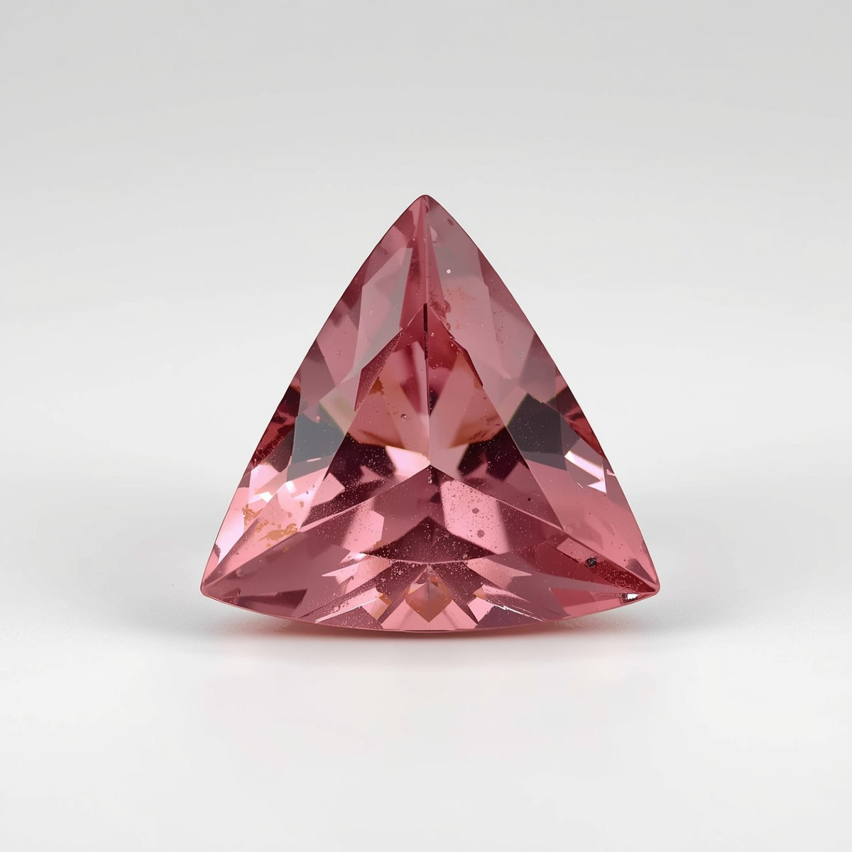 Pink Tourmaline 1PC Tiny 6x6 MM Triangle Faceted Pink Polished Semi Precious Loose Gemstones