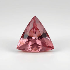 Pink Tourmaline 1PC Tiny 6x6 MM Triangle Faceted Pink Polished Semi Precious Loose Gemstones