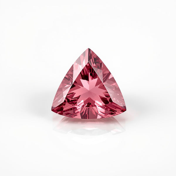 Pink Tourmaline 1PC Tiny 6x6 MM Triangle Faceted Pink Polished Semi Precious Loose Gemstones