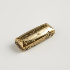 Pyrite 1PC Small 5x10 MM Baguette Cabochon Gray Genuine semi Precious Loose Gemstones