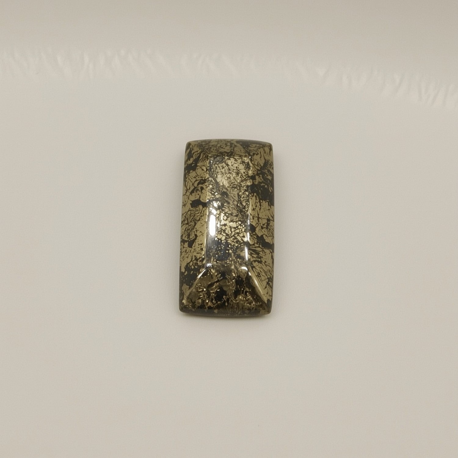 Pyrite 1PC Small 5x10 MM Baguette Cabochon Gray Genuine semi Precious Loose Gemstones