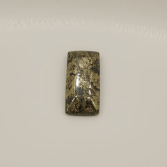 Pyrite 1PC Small 5x10 MM Baguette Cabochon Gray Genuine semi Precious Loose Gemstones