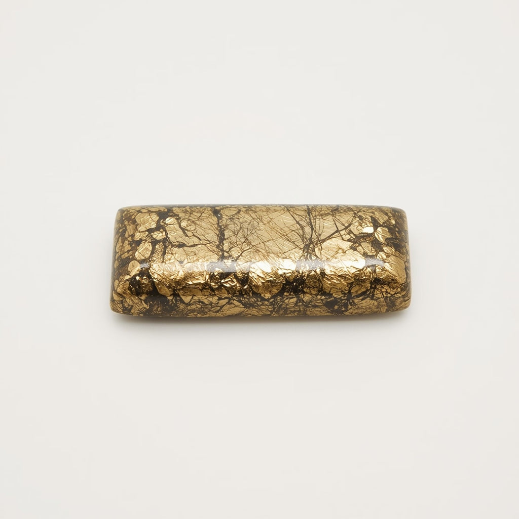Pyrite 1PC Small 6x12 MM Baguette Cabochon Gray Superior semi Precious Semi Precious Gemstone