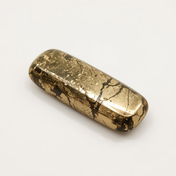 Pyrite 1PC Medium 7x14 MM Baguette Cabochon Gray Pure semi Precious Precious Gemstone