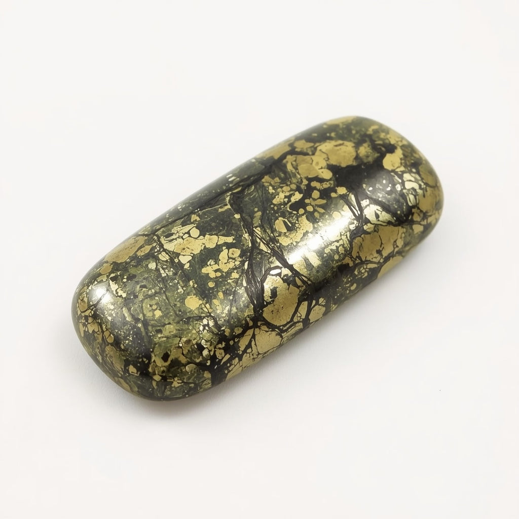 Pyrite 1PC Large 8x16 MM Baguette Cabochon Gray Fiery semi Precious Gems