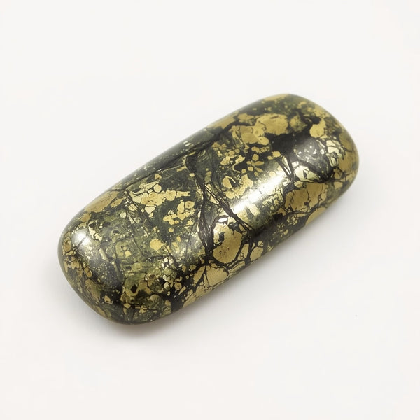 Pyrite 1PC Large 8x16 MM Baguette Cabochon Gray Fiery semi Precious Gems
