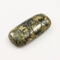 Pyrite 1PC Large 8x16 MM Baguette Cabochon Gray Fiery semi Precious Gems