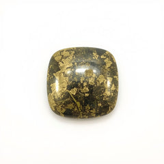 Pyrite 1PC Large 11x11 MM Cushion Cabochon Gray Superior semi Precious Semi Precious Gemstone