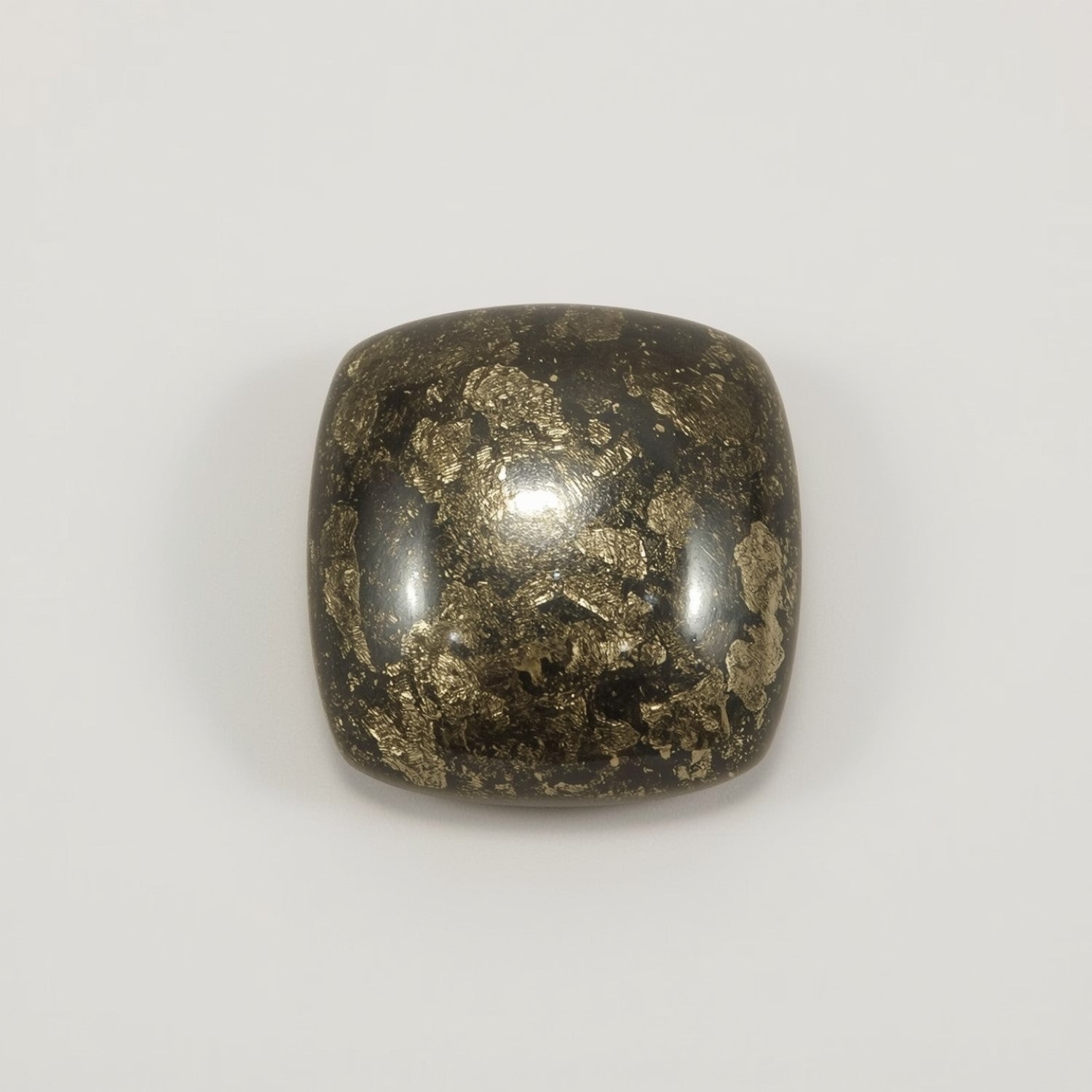 Pyrite 1PC Large 11x11 MM Cushion Cabochon Gray Superior semi Precious Semi Precious Gemstone Immagine secondaria del prodotto