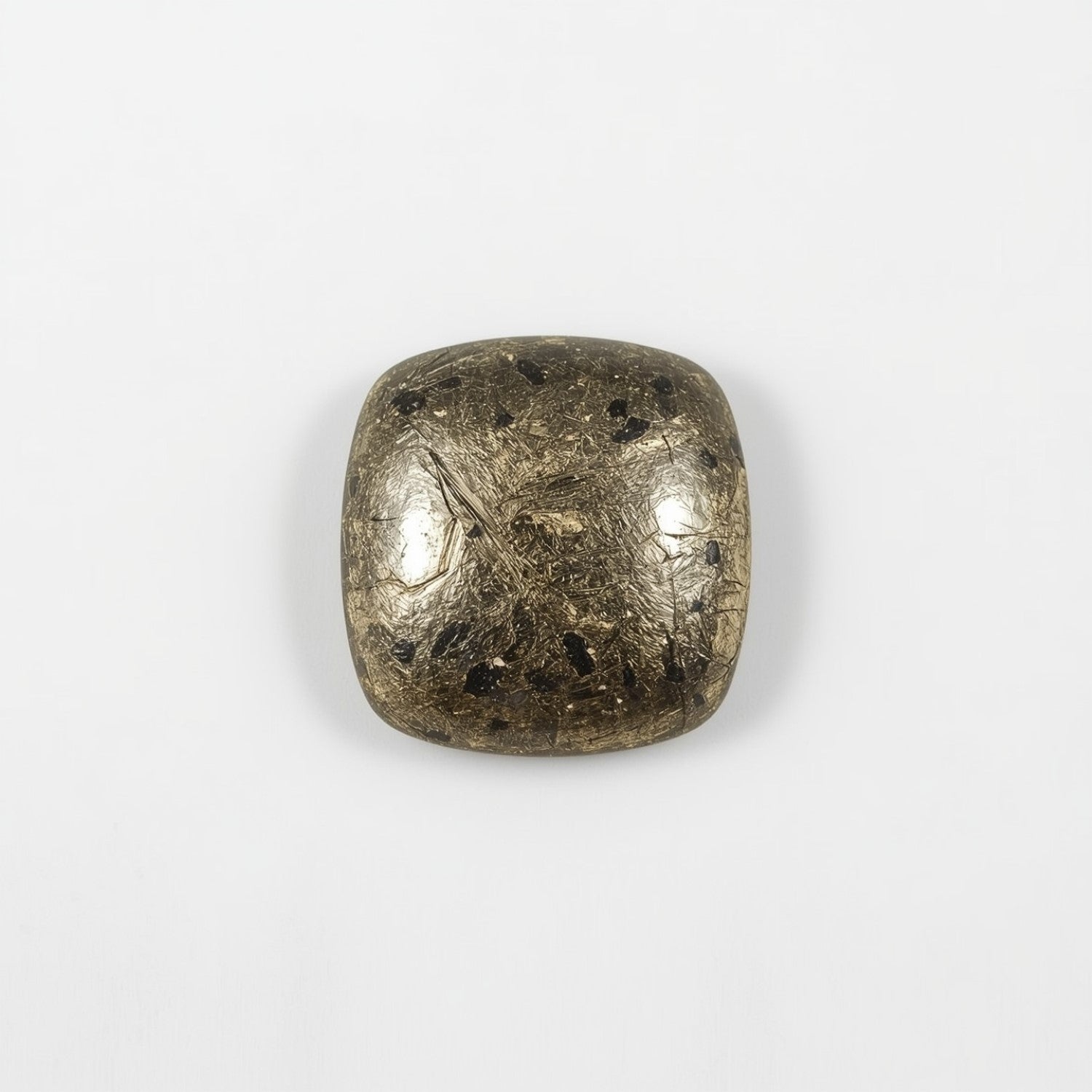 Pyrite 10PC Tiny 4x4 MM Cushion Cabochon Gray Luster semi Precious Loose Gemstones Main image