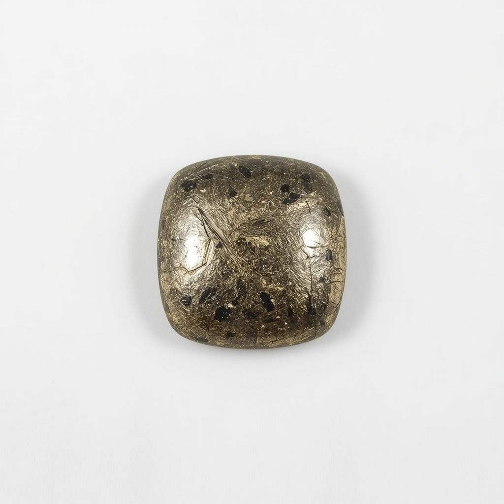 Pyrite 10PC Tiny 4x4 MM Cushion Cabochon Gray Luster semi Precious Loose Gemstones