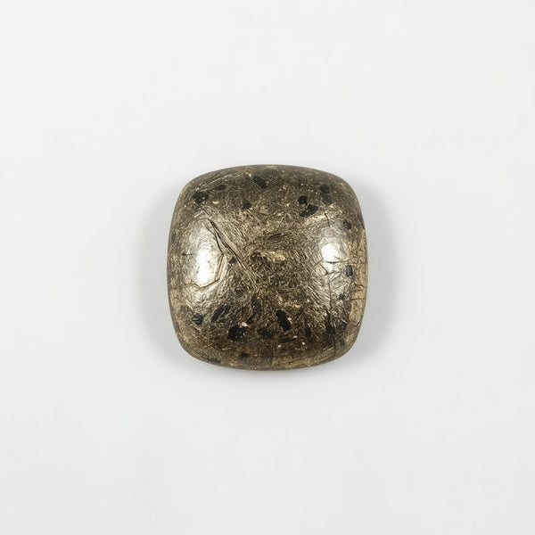 Pyrite 10PC Tiny 4x4 MM Cushion Cabochon Gray Luster semi Precious Loose Gemstones