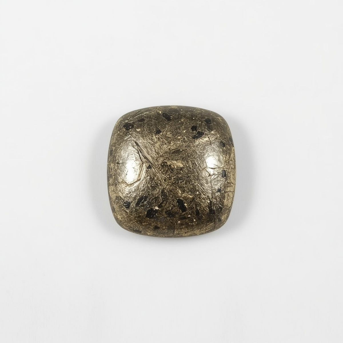 Pyrite 10PC Tiny 4x4 MM Cushion Cabochon Gray Luster semi Precious Loose Gemstones